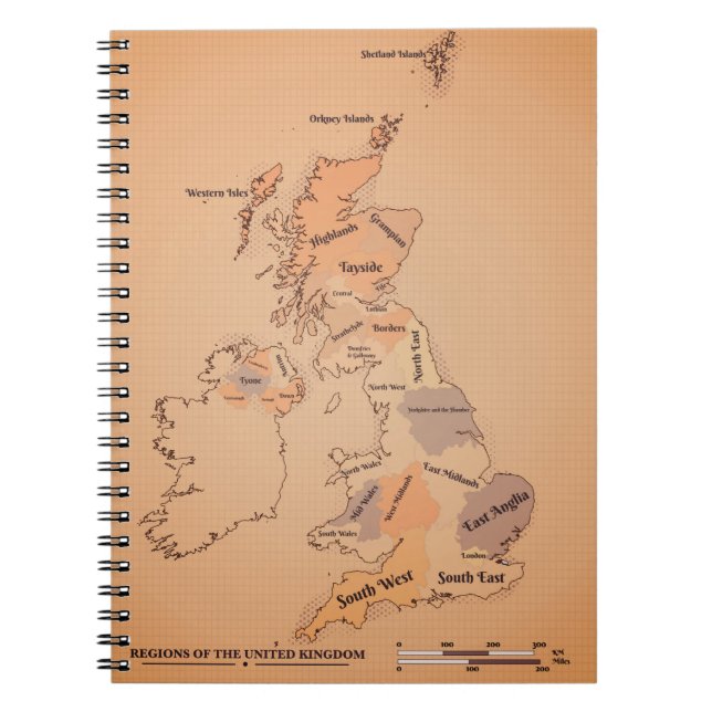 Vintage style British Isles Shipping Forecast Notebook (Front)