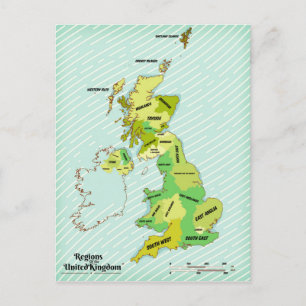 Vintage style British Isles Shipping Forecast Postcard