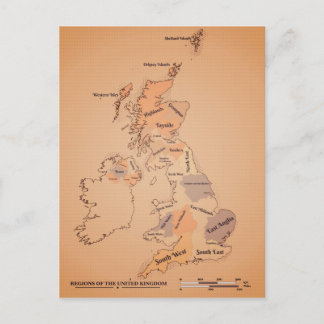 Vintage style British Isles Shipping Forecast Postcard