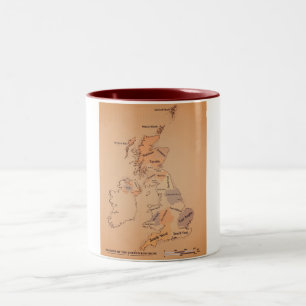 Vintage style British Isles Shipping Forecast Two-Tone Coffee Mug