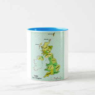 Vintage style British Isles Shipping Forecast Two-Tone Coffee Mug