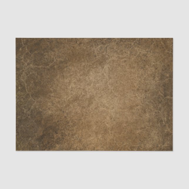 Vintage Style Brown Textured Background Tissue Paper (Front)