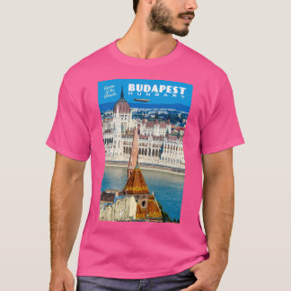 Vintage-Style Budapest Travel Poster T-Shirt