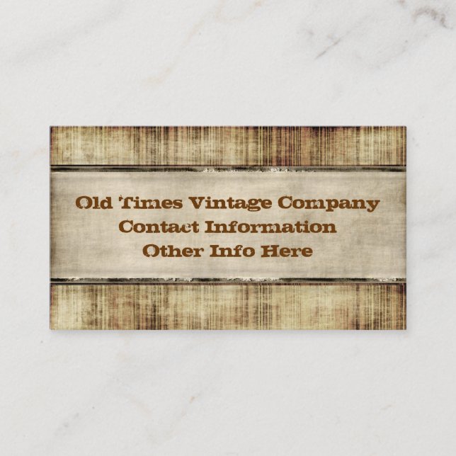 Vintage Style Business Cards (Front)