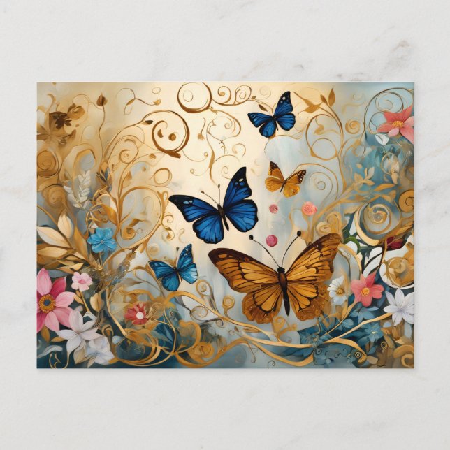 Vintage Style Butterfly # 4 Postcard (Front)