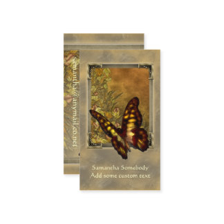 Vintage Style Butterfly Illustration Profile Card