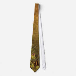 Vintage Style Butterfly Illustration Tie