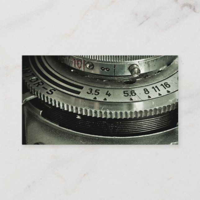 Vintage Style Camera Photography Business Card (Front)