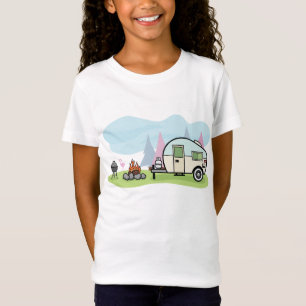 Vintage Style Camper Girls T-Shirt