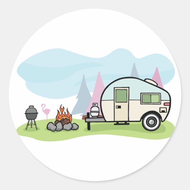 Vintage Style Camper Stickers (Front)
