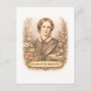 Vintage-Style Charlotte Bronte Writer Postcard