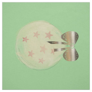 Vintage Style Christmas Ornament Watercolor Fabric