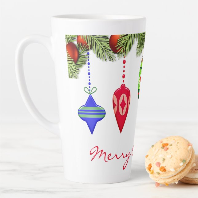 Vintage Style Christmas Ornaments/Retro Latte Mug (In Situ)