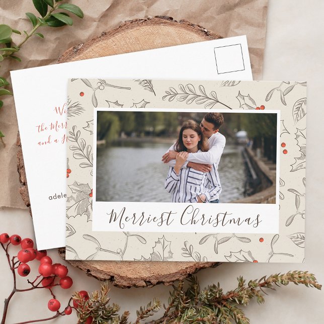 Vintage Style Christmas Photo Postcard (Vintage Style Christmas Photo Postcard)