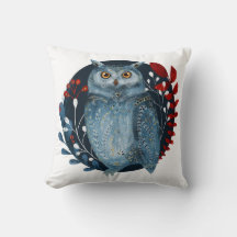 Vintage style Christmas scandinavian owl