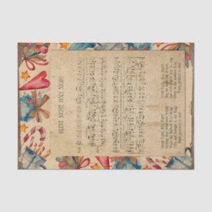 Vintage Style Christmas Sheet Music Silent Night
