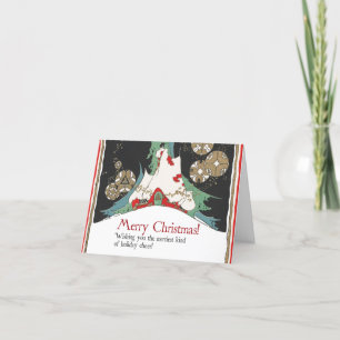 Vintage-Style "Christmas Wishes" Card
