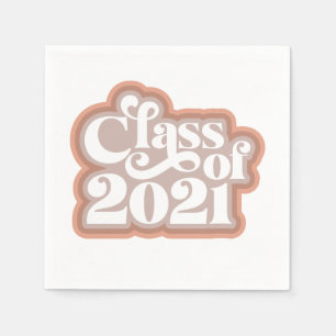 Vintage Style Class of 2021 Napkin