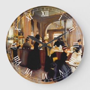 Vintage Style Clock with Pastry Shoppe Art