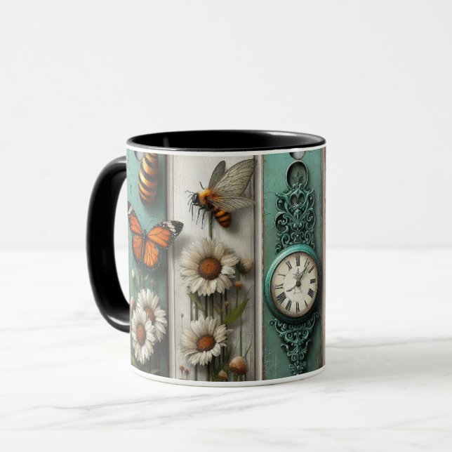 vintage style clocks mug (Front Left)