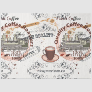 Vintage Style Coffee Pattern Tissue Paper