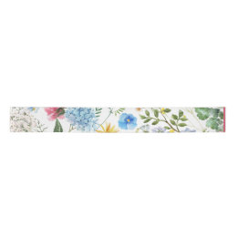 Vintage Style Colourful Floral Design Satin Ribbon