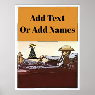 Vintage Style Comical Oil Man Cinema Poster