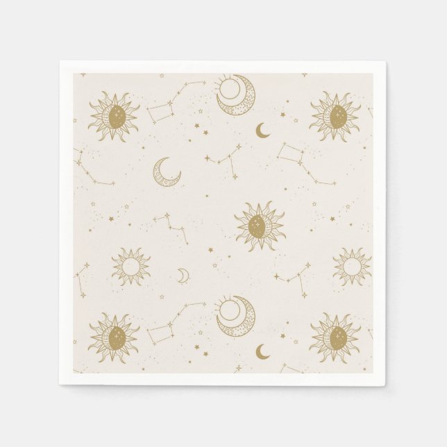 Vintage Style Constellation Pattern Napkin (Front)
