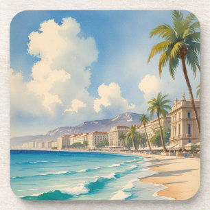 Vintage Style Cote D'Azur French Travel  Coaster