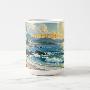 Vintage Style Cote D'Azur French Travel  Coffee Mug