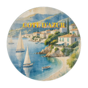 Vintage Style Cote D'Azur French Travel Cutting Board