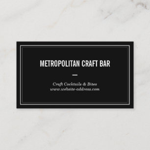 Vintage Style Craft Bar, Restaurant Business Card