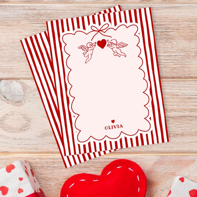 Vintage Style Cupid Doodles Valentine's Day Theme Card (Creator Uploaded)