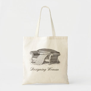 Vintage Style Designing Woman Interior Decorator Tote Bag