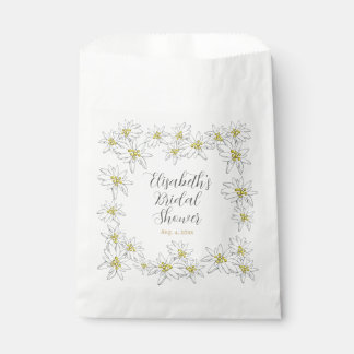 Vintage Style Edelweiss Bridal Shower Favour Bags