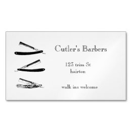 Vintage style elegant barber shop business card