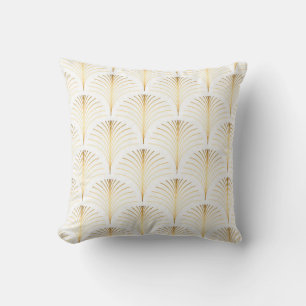 Vintage style elegant floral art deco repeat fan p cushion