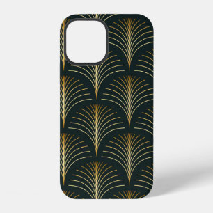 Vintage style elegant seamless art deco repeat fan iPhone 12 case