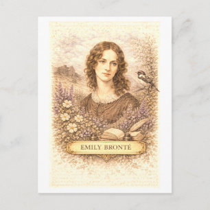 Vintage-Style Emily Bronte Writer Postcard