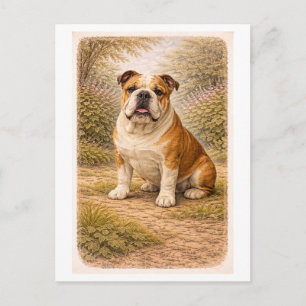 Vintage-Style English Bulldog Postcard