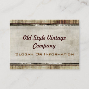 Vintage Style Fabric Look Business Cards