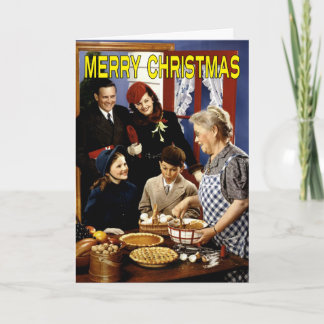 Vintage-Style Family Christmas Card
