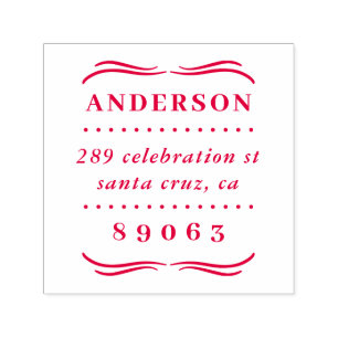 Vintage Style Family Name Return Address Self-inking Stamp