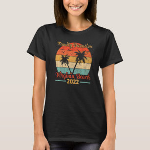 Vintage Style Family Vacation 2022 Virginia Beach T-Shirt