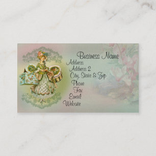 Vintage Style Fashion Illustration Business Card