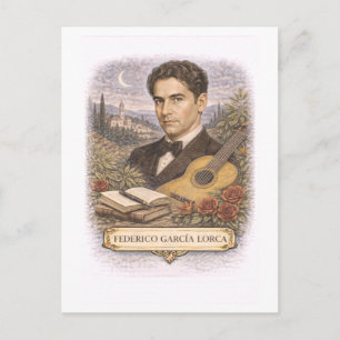Vintage-Style Federico Garcia Lorca Writer Postcard