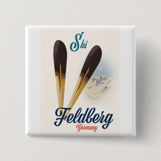 Vintage style Feldberg Germany ski poster 15 Cm Square Badge