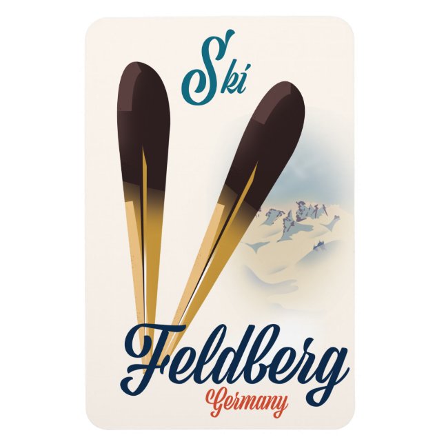 Vintage style Feldberg Germany ski poster Magnet (Vertical)