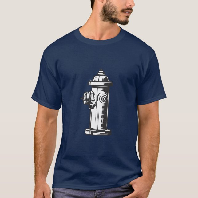 Vintage Style Fire Hydrant T-Shirt (Front)