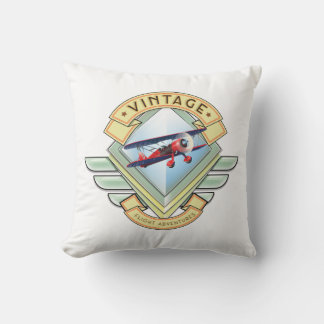 Vintage style flight badge cushion
